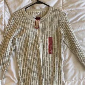 Grey and white cardigan